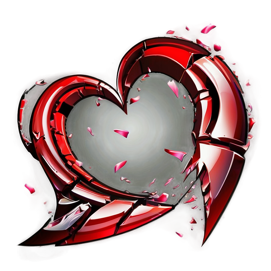 Broken Valentine Heart Png 2