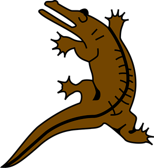 Bronze Alligator Silhouette