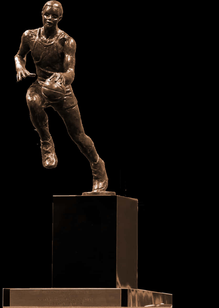 Bronze Basketball Player Statue