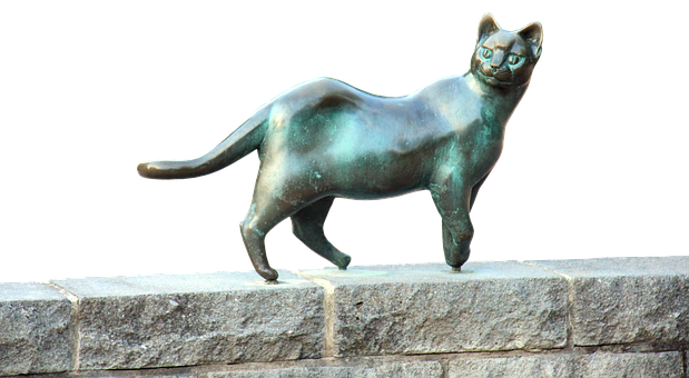 Bronze Cat Sculpture