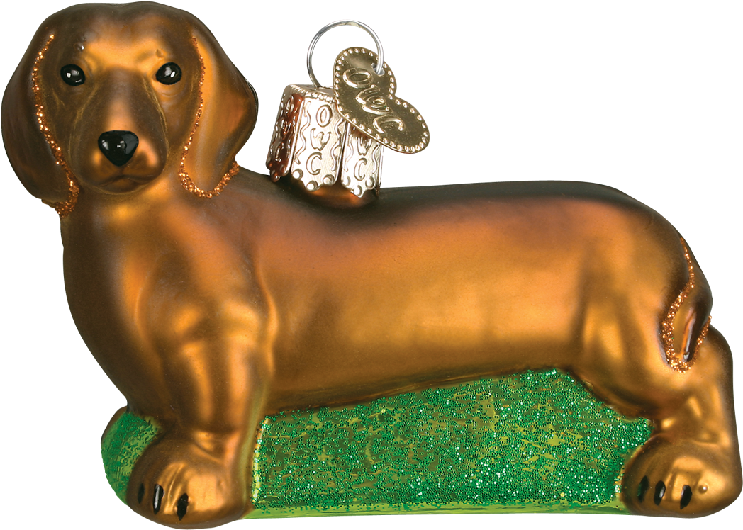 Bronze Dachshund Ornament