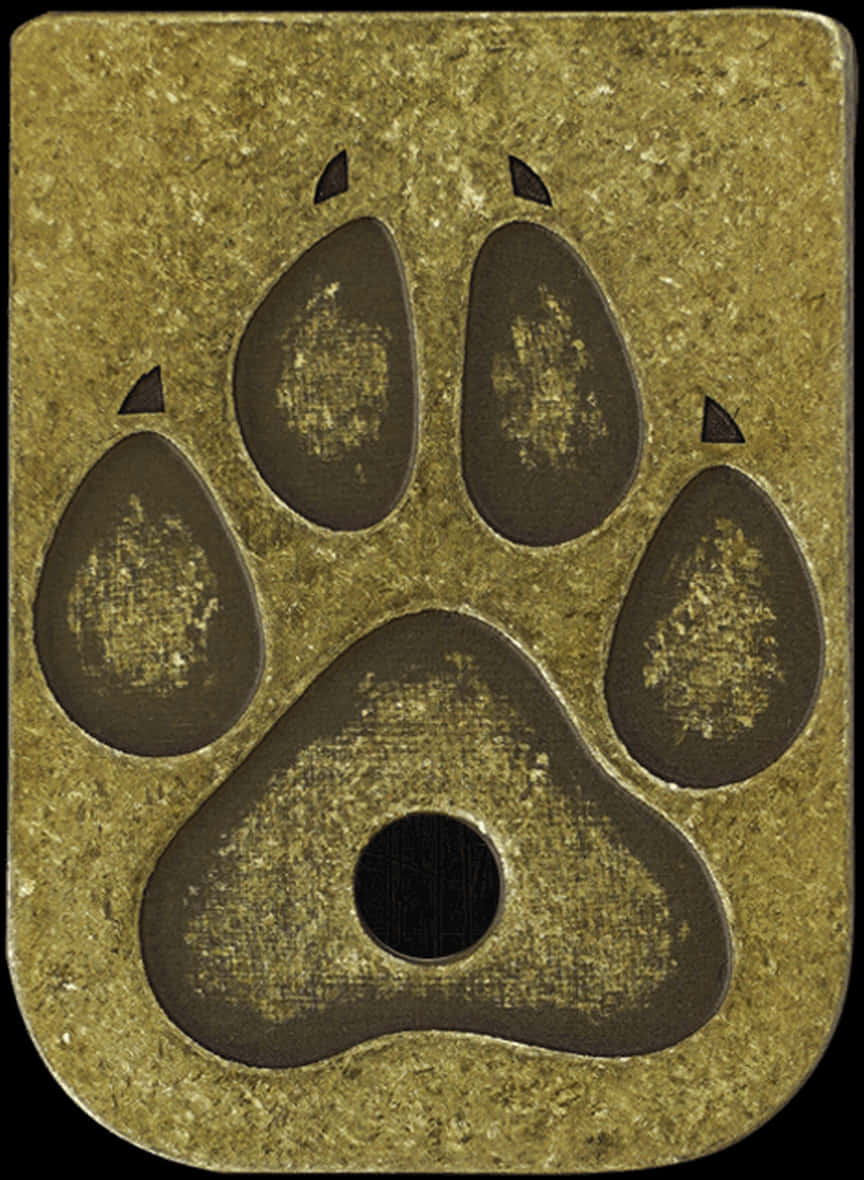 Bronze Dog Paw Design