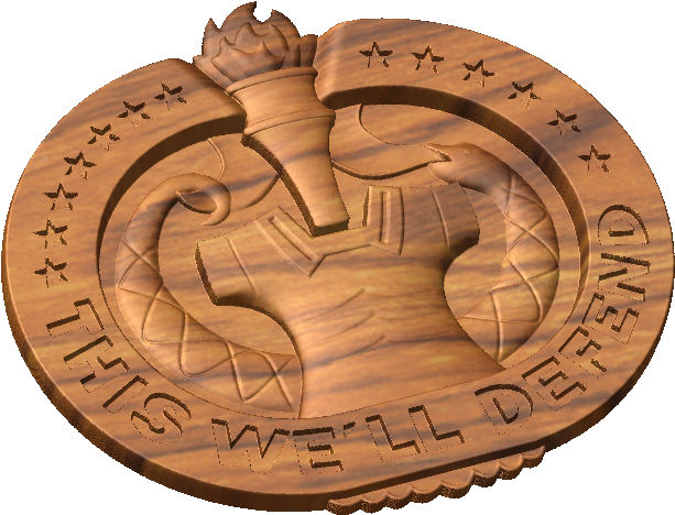 Bronze Military Seal Emblem