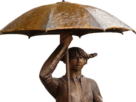 Bronze Umbrella Statue