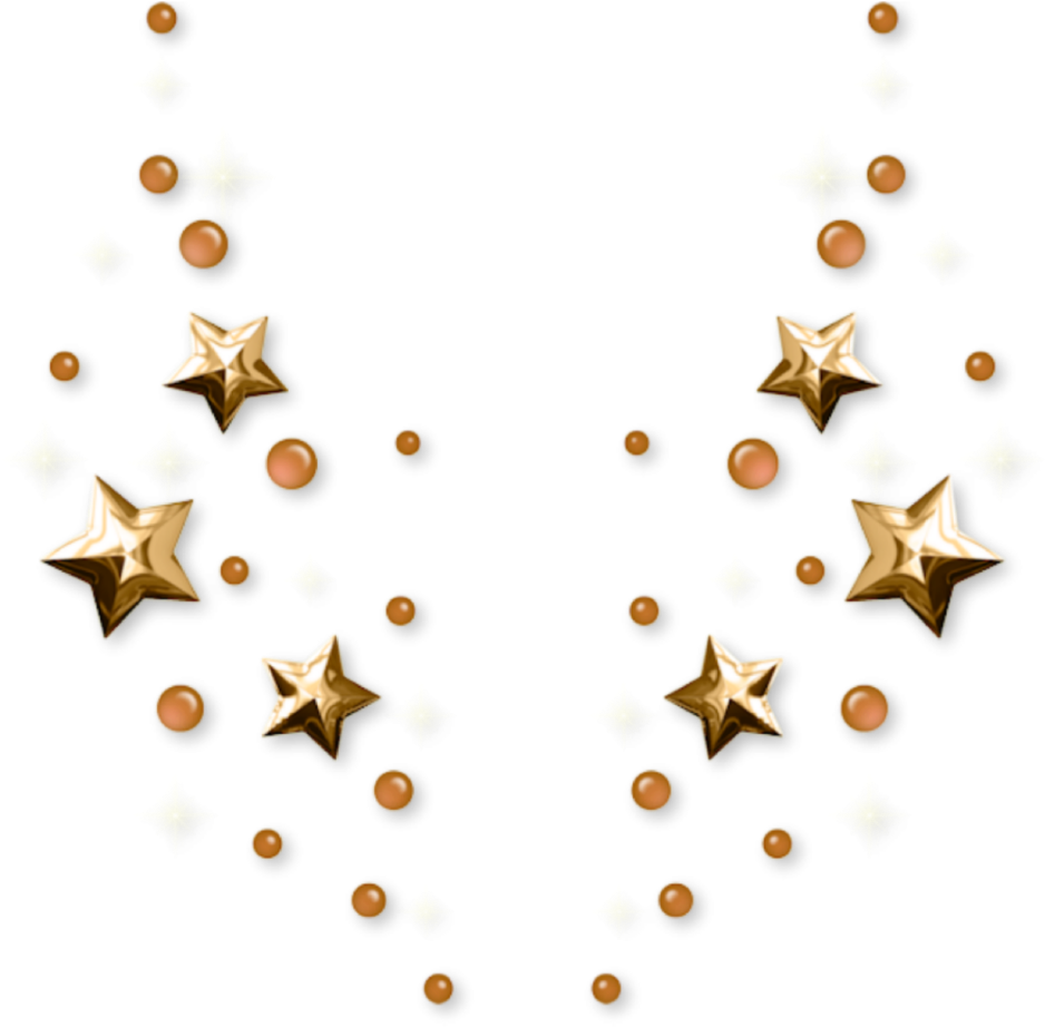 Bronzeand Gold Stars Pattern