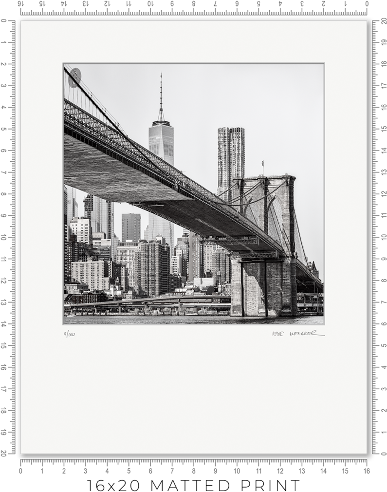 Brooklyn Bridge Blackand White Print