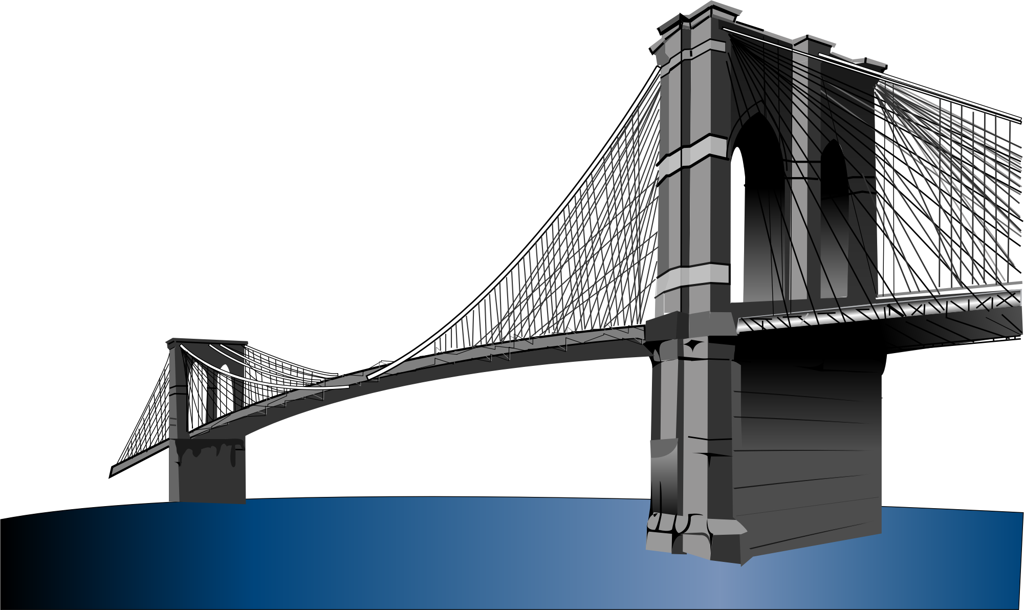 Brooklyn Bridge Vector Illustration