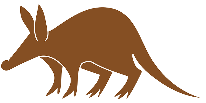 Brown Anteater Illustration