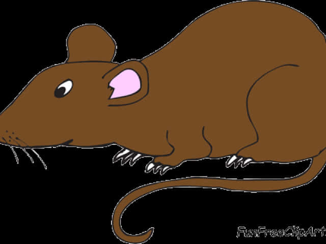 Brown Cartoon Rat Illustration