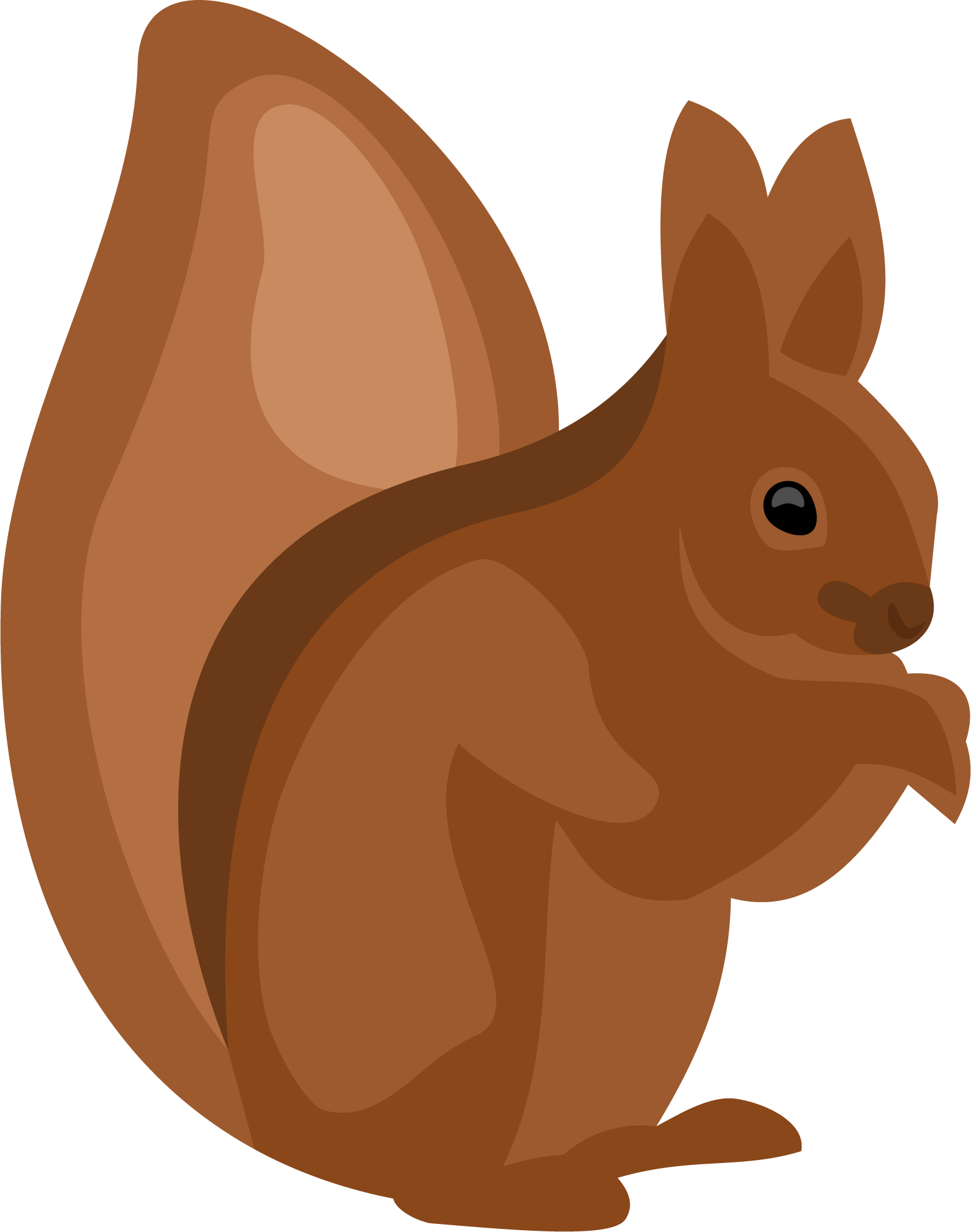 Brown Cartoon Squirrel