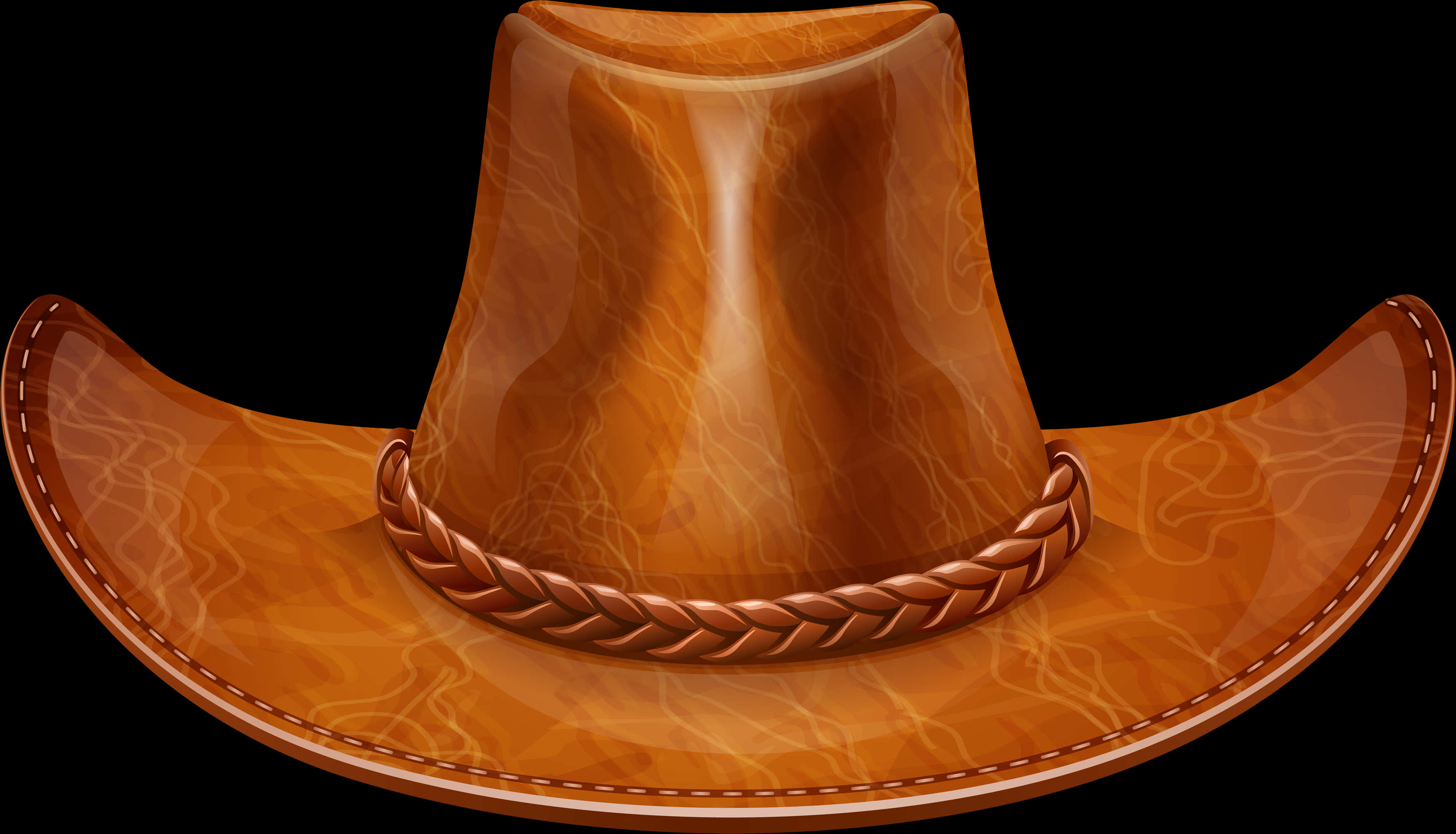 Brown Cowboy Hat Illustration