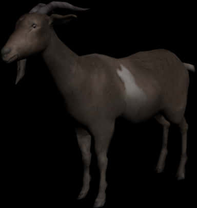 Brown Goat Dark Background