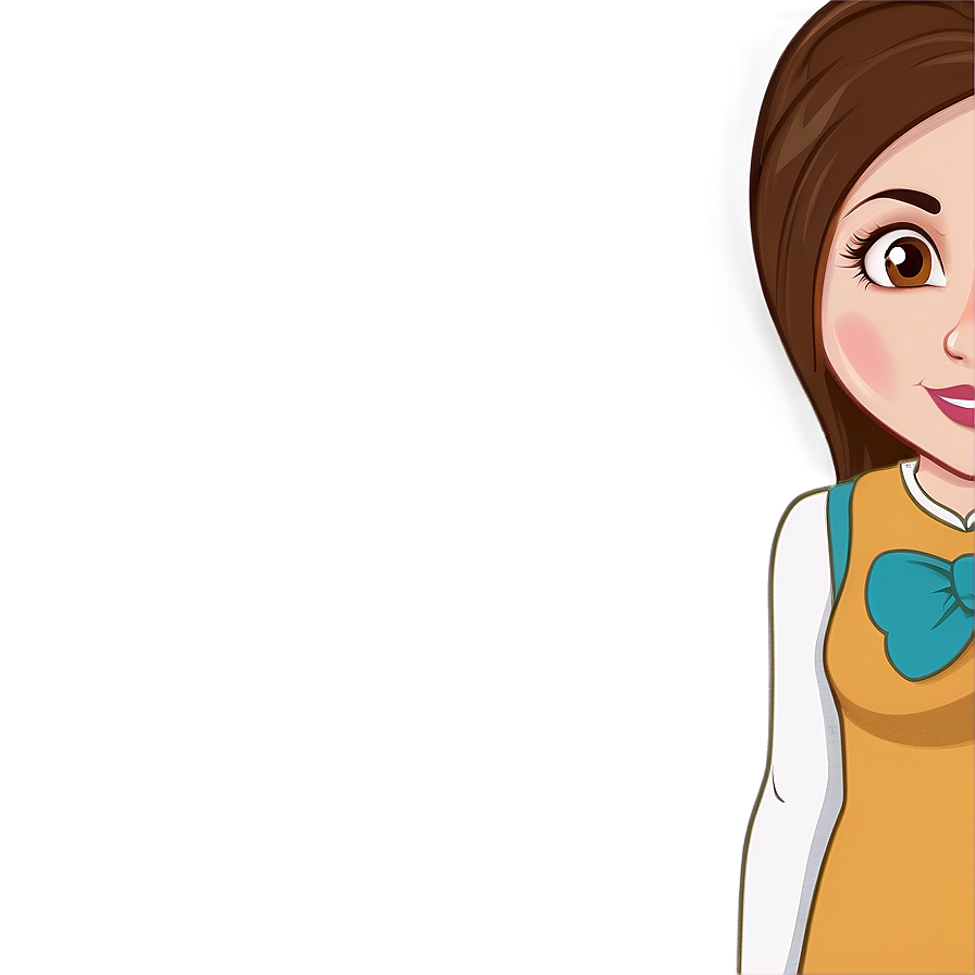 Brown Hair Cartoon Character Png Jbo95