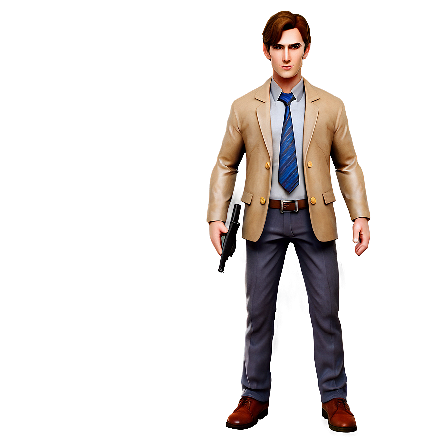 Brown Hair Detective Character Png Dfx