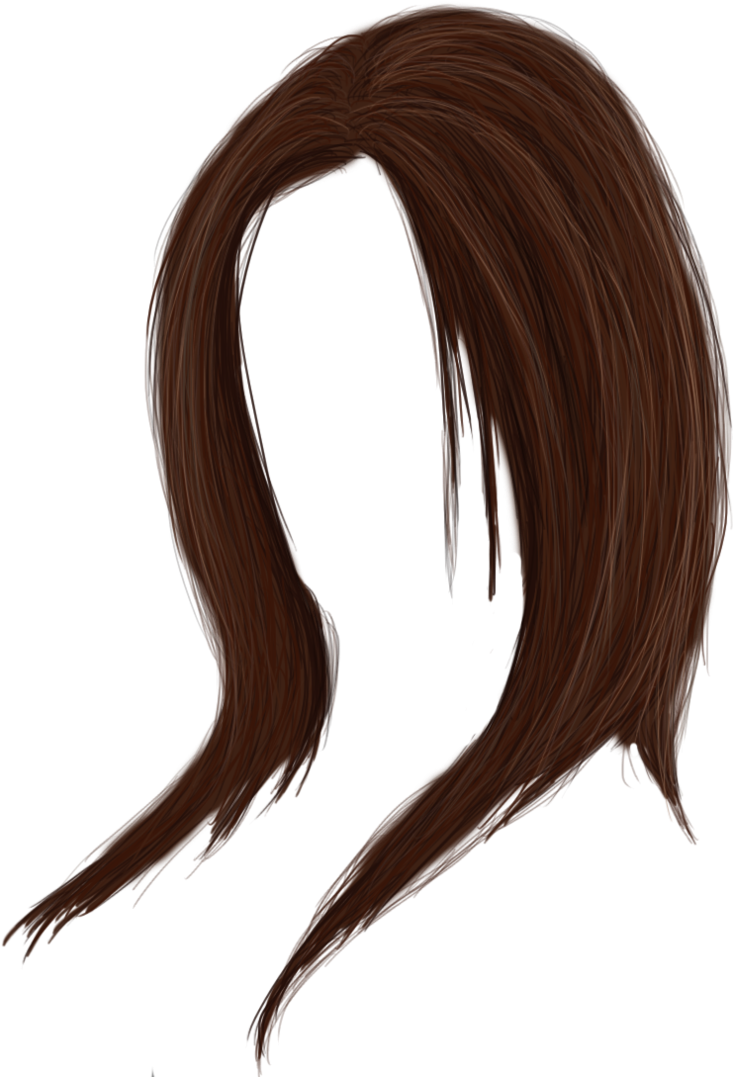 Brown Hair Swish Illustration
