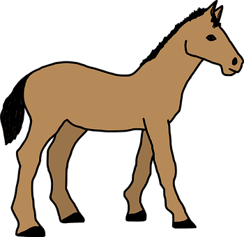 Brown Horse Silhouette Graphic