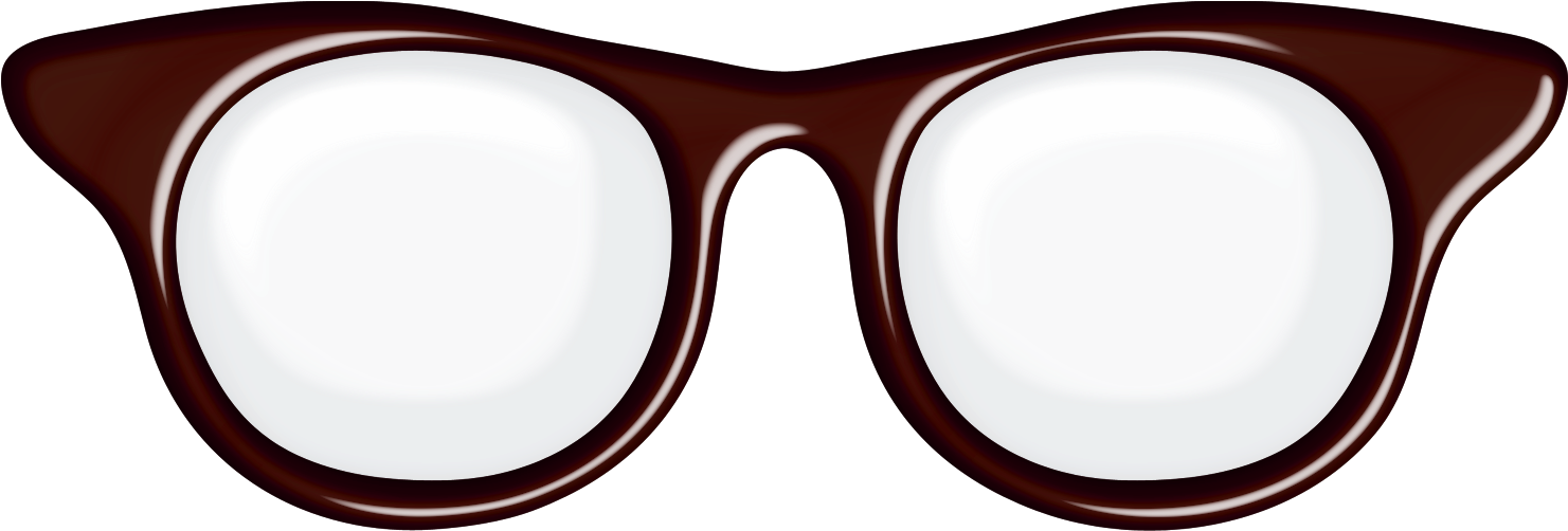 Brown Retro Eyeglasses Illustration