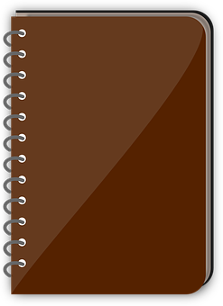 Brown Spiral Notebook Icon