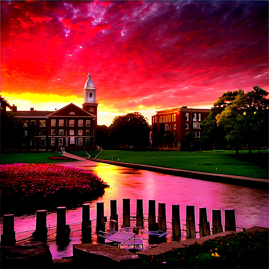 Brown University Campus Sunset Png 06252024