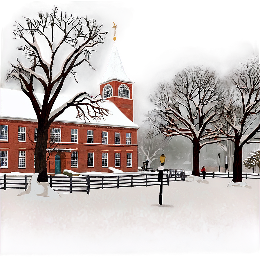 Brown University Winter Scene Png Fuv56