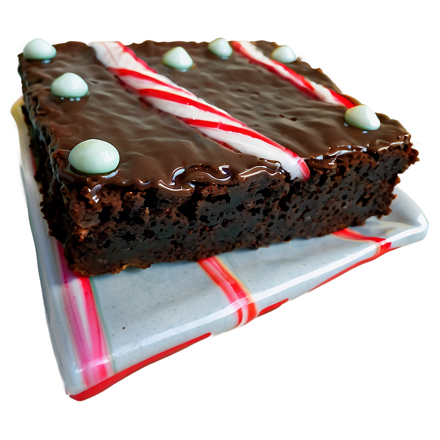 Brownie With Candy Cane Pieces Png 06122024