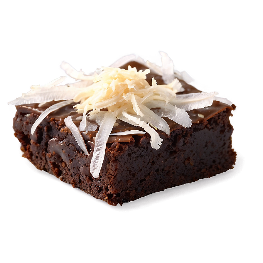 Brownie With Coconut Flakes Png 79