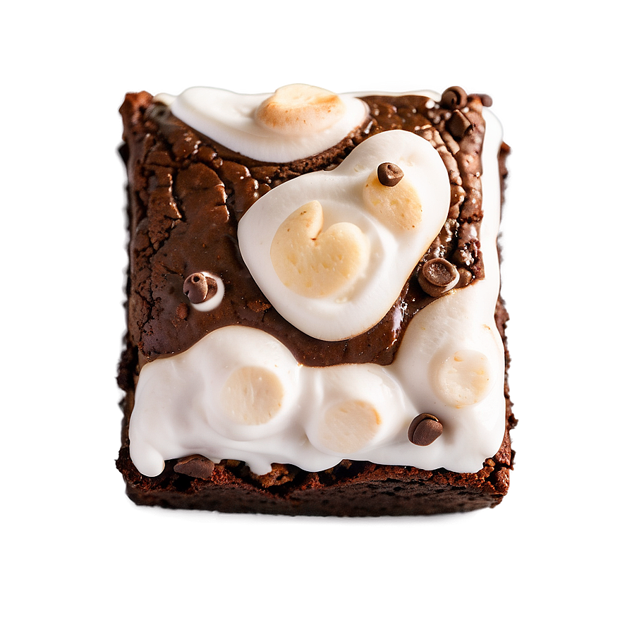 Brownie With Marshmallow Topping Png Fjm6