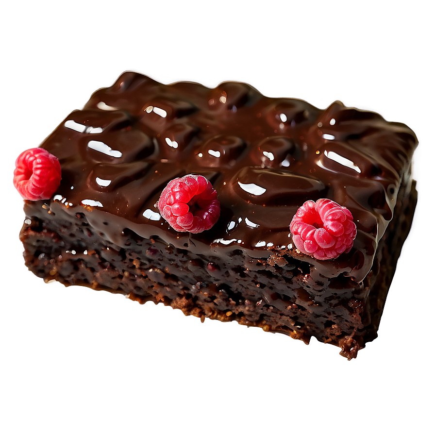 Brownie With Raspberries Png 06122024