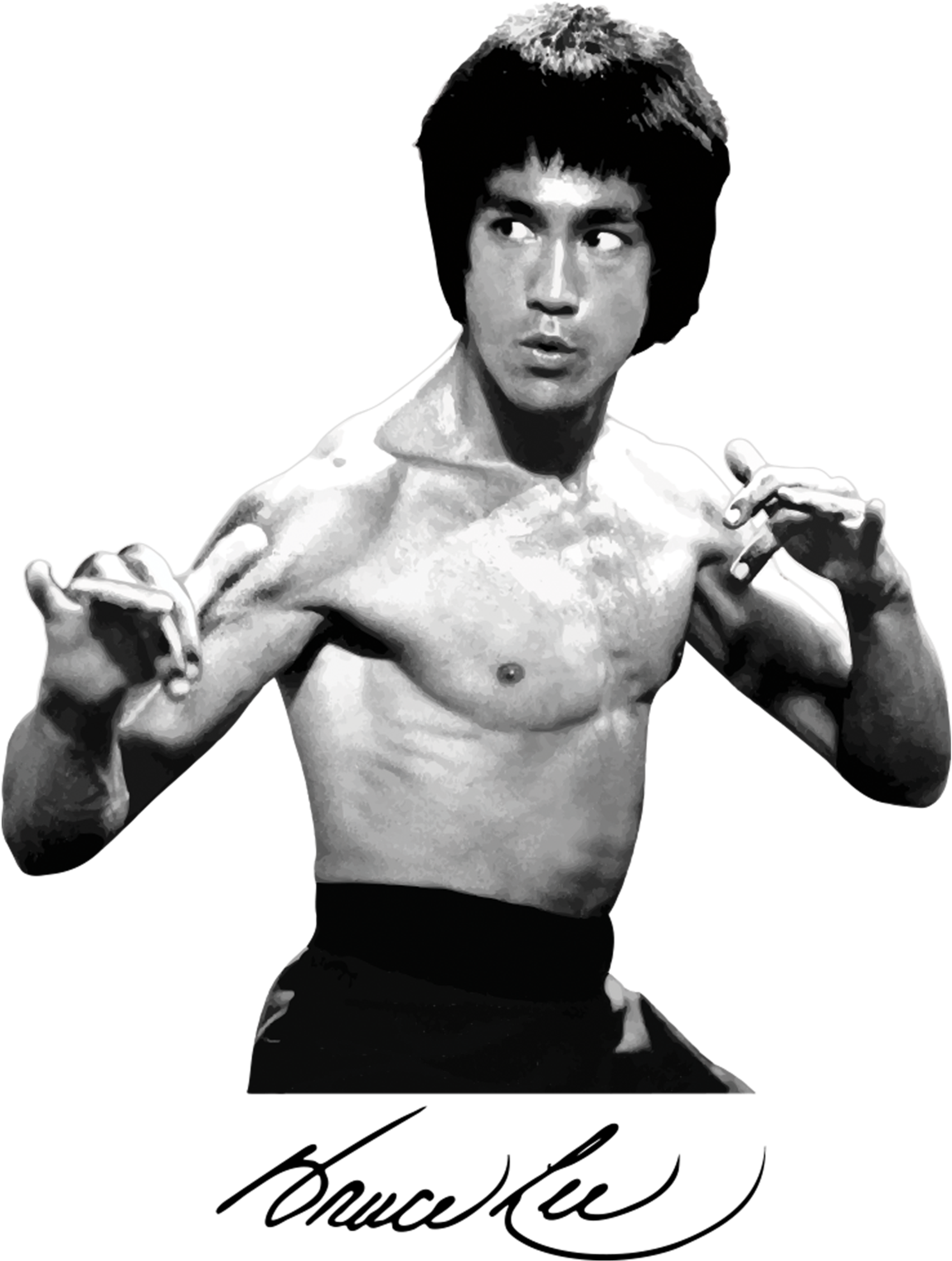 Bruce Lee Classic Fighting Stance