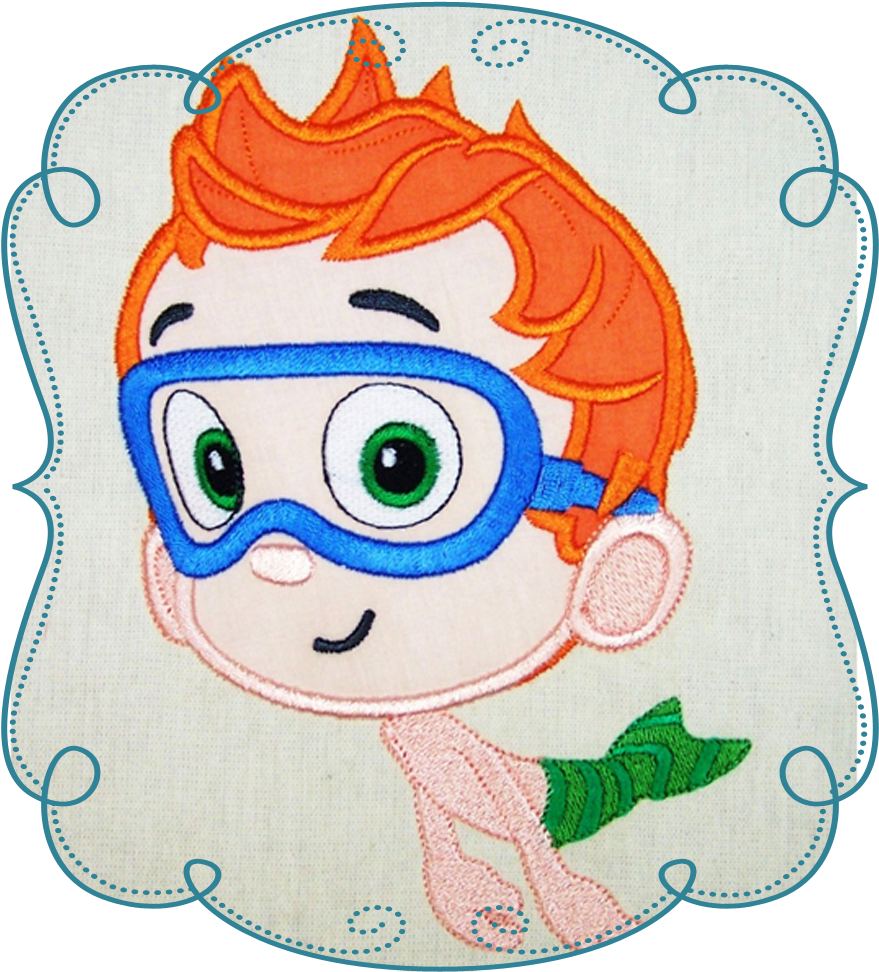 Bubble Guppies Embroidered Character