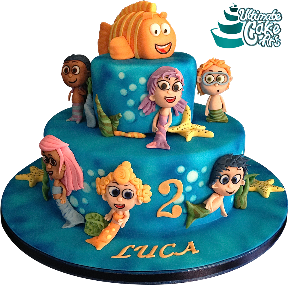 Bubble Guppies Themed Birthday Cake