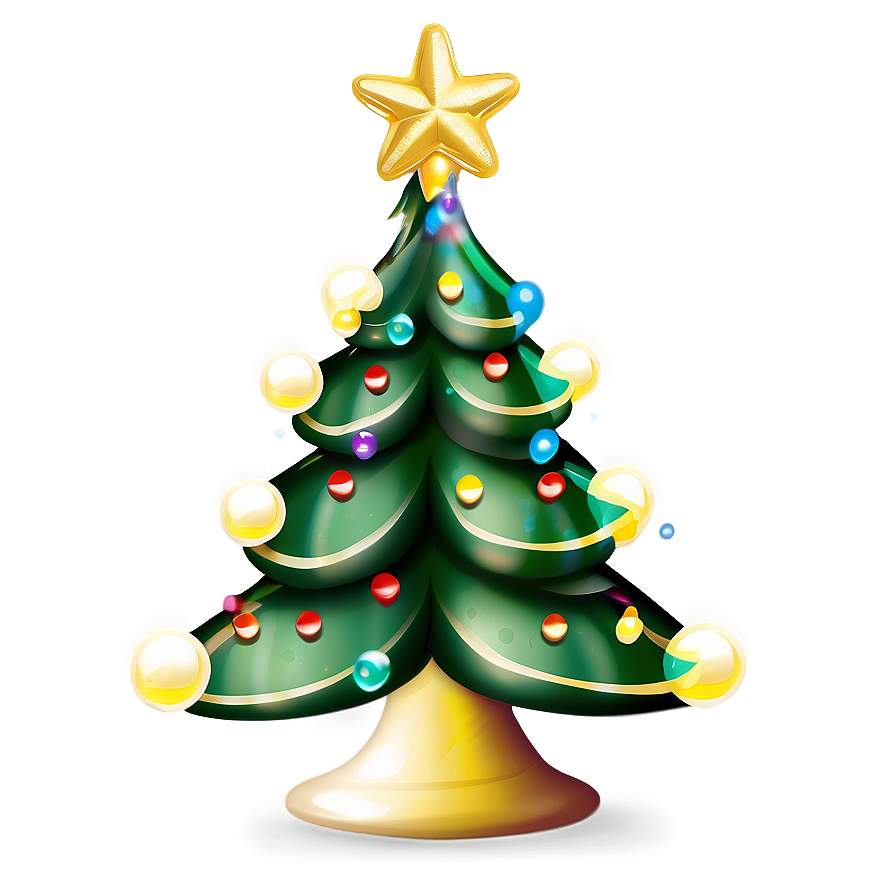 Bubbly Christmas Tree Png 06252024