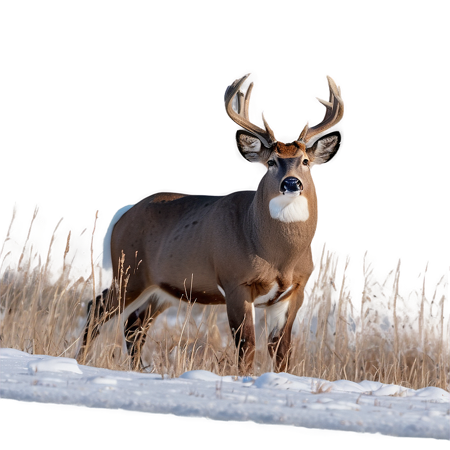 Buck In Snowstorm Png 06252024