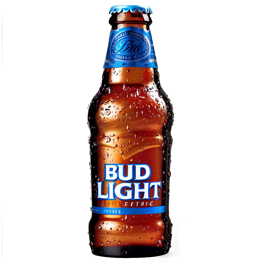 Bud Light Bottle Isolated Png 06272024