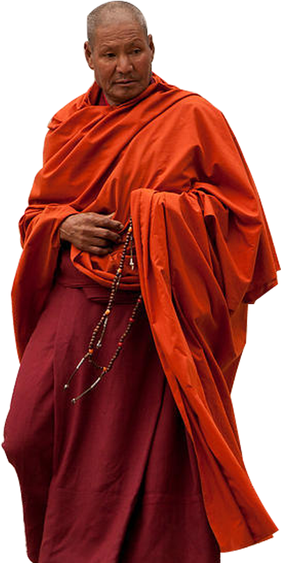 Buddhist_ Monk_in_ Traditional_ Robes
