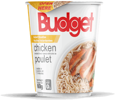 Budget Instant Noodles Chicken Flavor Packaging