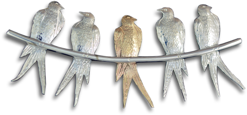 Budgieson Branch Sculpture