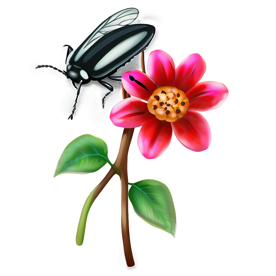 Bug On Flower Png Rni