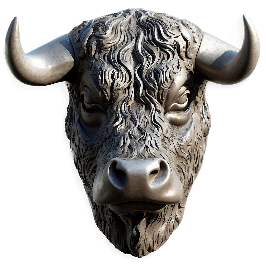 Bull Head Engraving Png 5