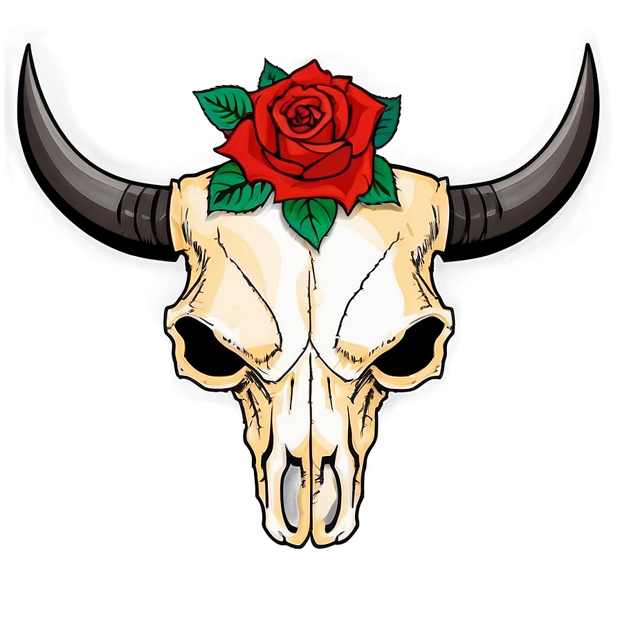 Bull Skull And Roses Png 06122024