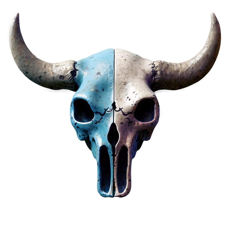 Bull Skull On Grunge Background Png Ctr