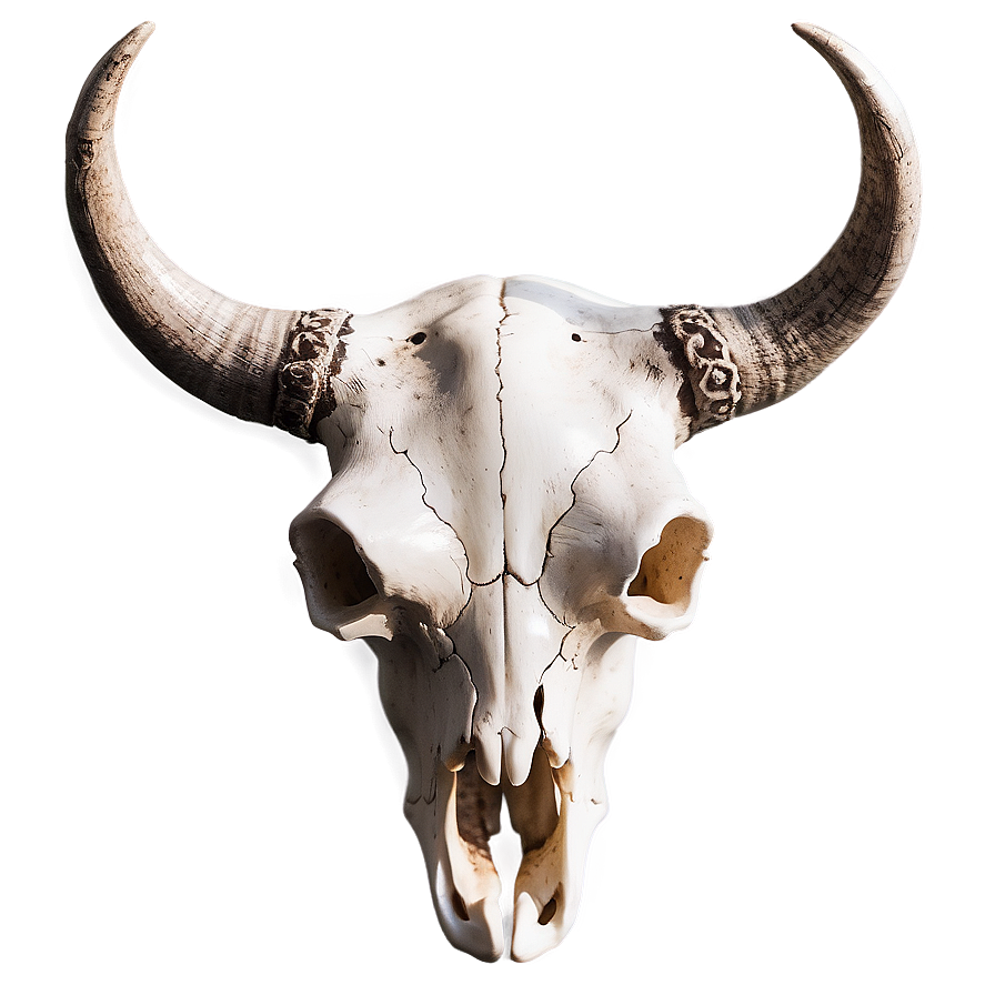 Bull Skull With Mountain Landscape Png 06122024