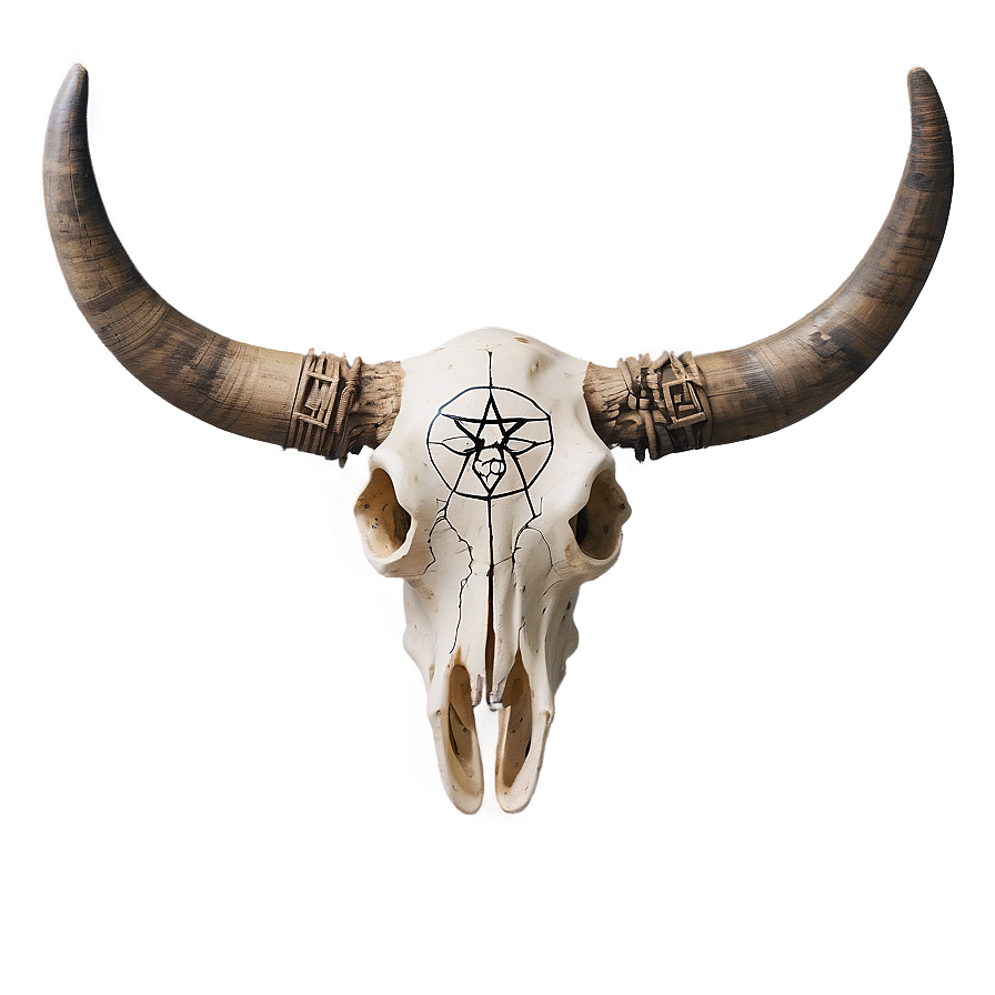 Bull Skull With Mystic Symbols Png 06122024