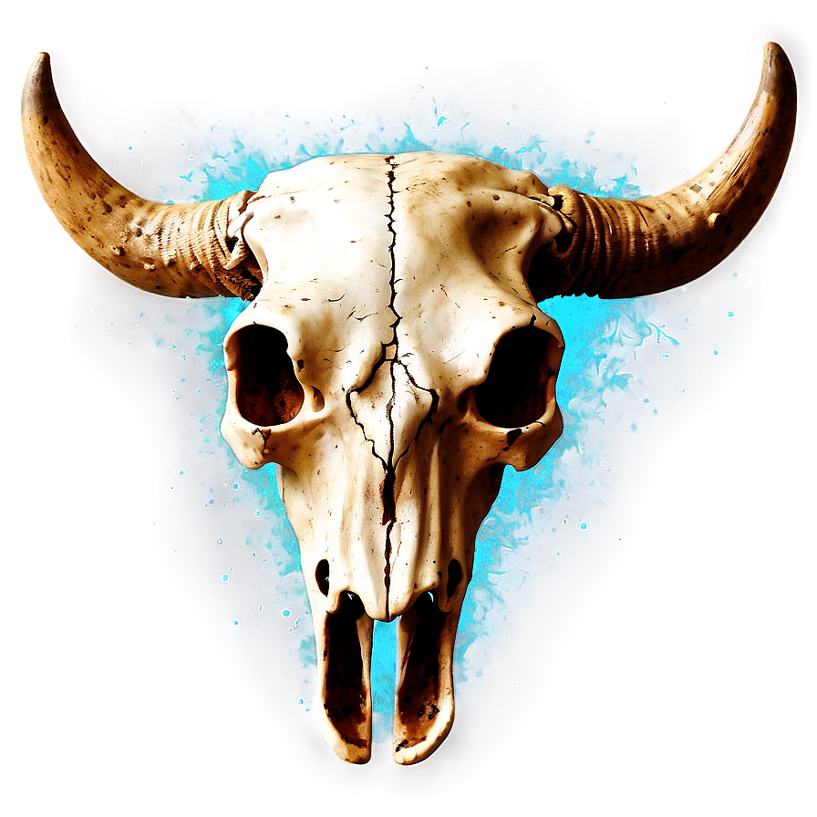 Bull Skull With Splatter Effect Png 06122024