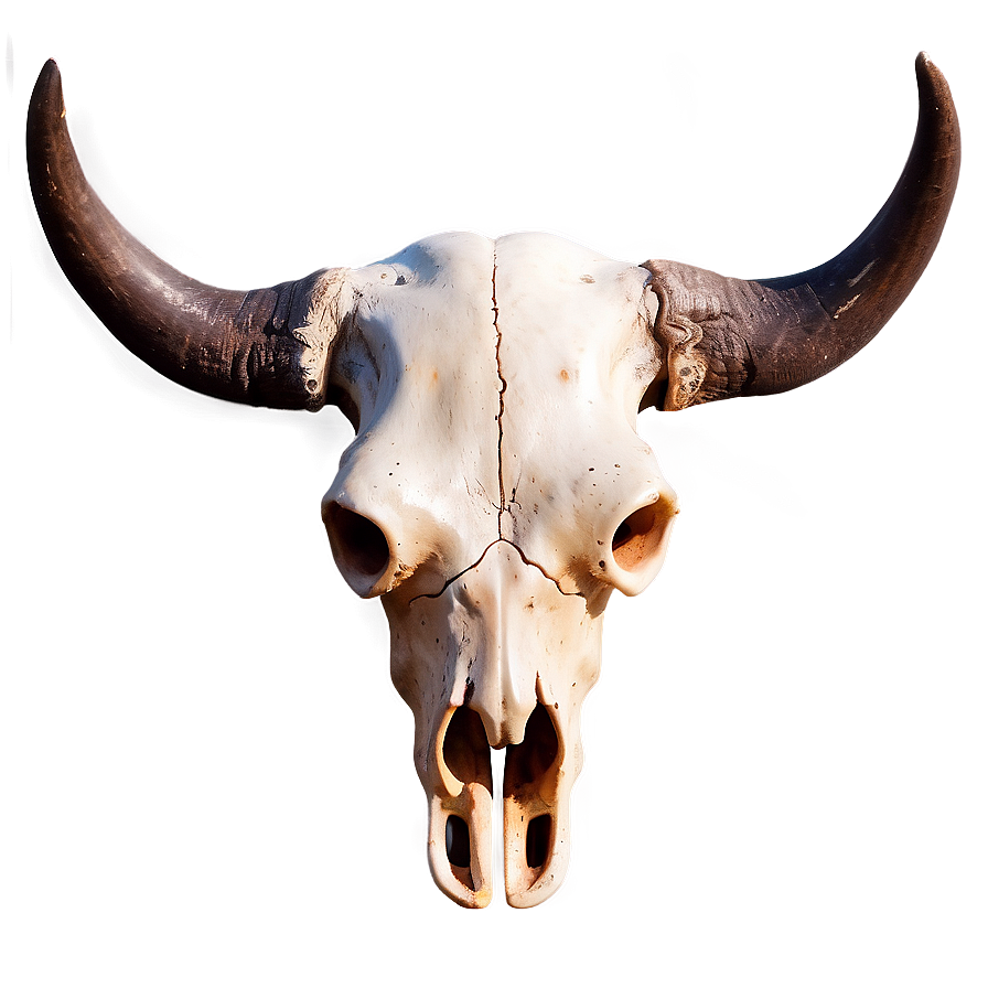 Bull Skull With Sunset Background Png Xbe