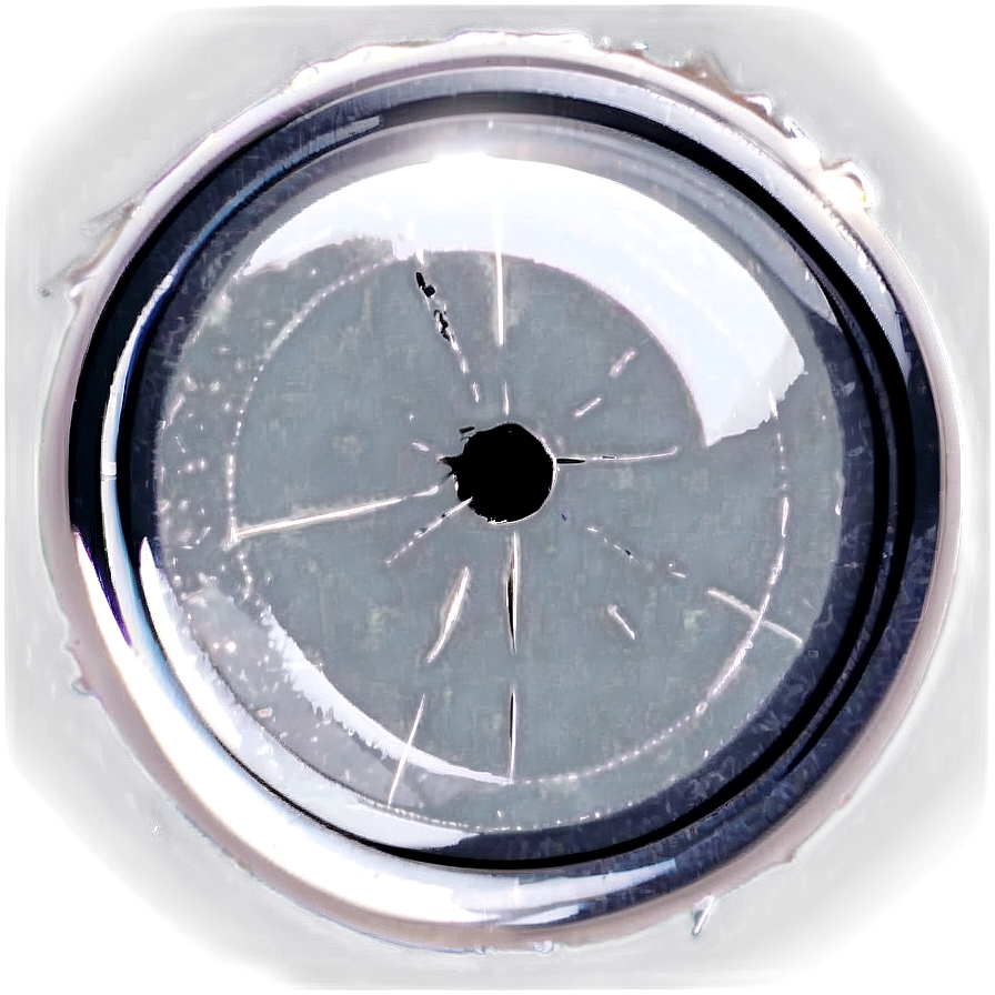 Bullet Hole On Glass Effect Png 05042024