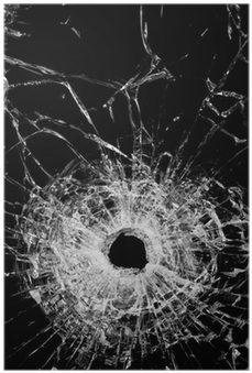 Bullet Impact Glass Breakage