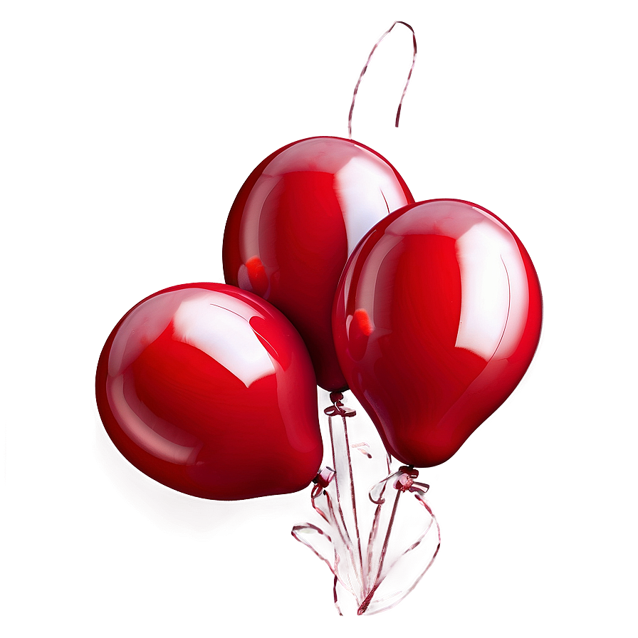 Bunch Of Red Balloons Png 06132024