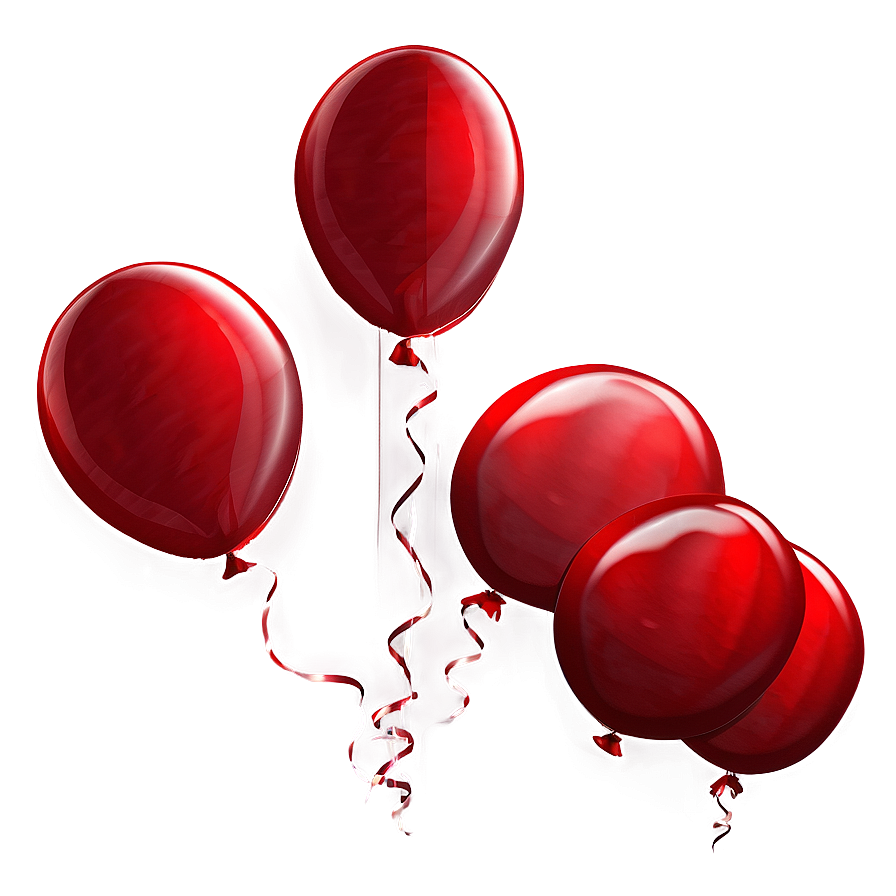 Bunch Of Red Balloons Png Dkd23