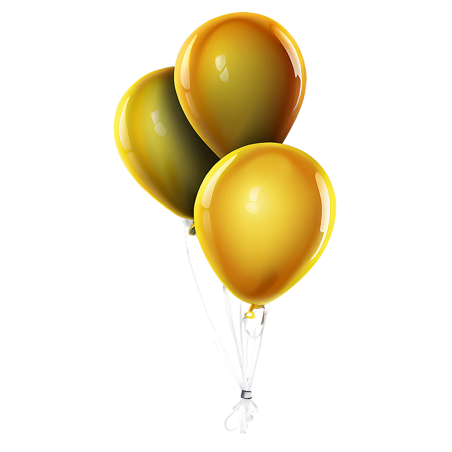 Bunch Of Yellow Balloons Png Dww7